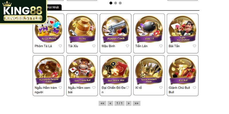 Trò chơi được yêu thích nhất King88