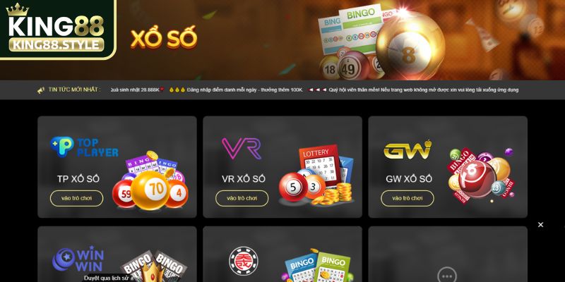 Đôi nét về sảnh xổ số King88